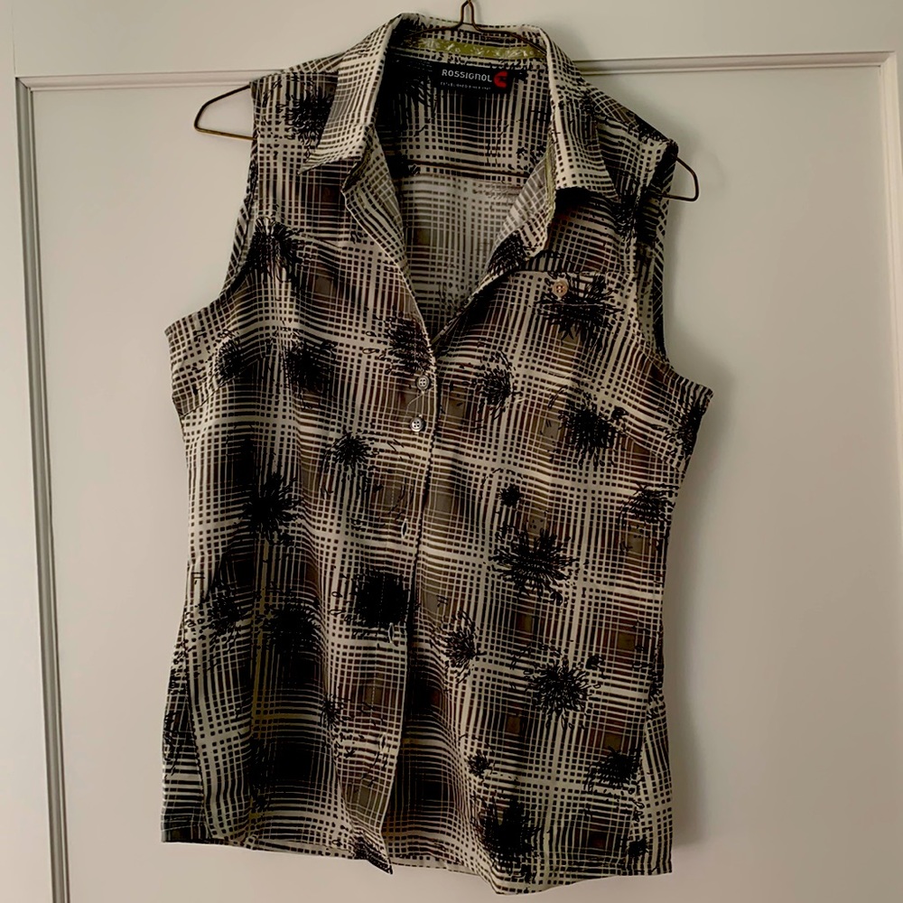 Rossignol dandelion sleeveless golf shirt